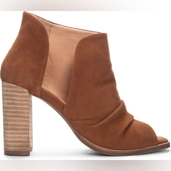 42 Gold Women’s Leather Loyalty Peep Toe‎ Bootie - Picture 2 of 5